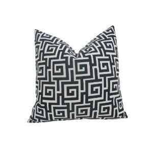 Decorative Designer Pillow Cover 18 inch Black And White Classic Greek 