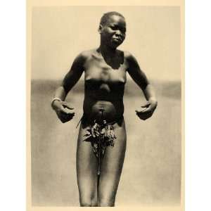   Girl Dancer Sudan Africa   Original Photogravure