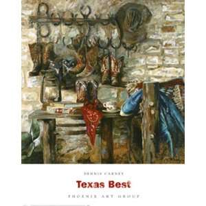  Texas Best Finest LAMINATED Print Dennis Carney 27x34 