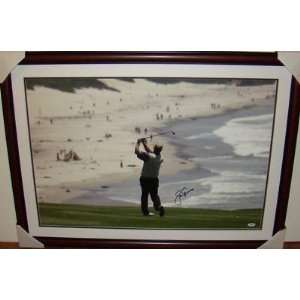  New Jack Nicklaus SIGNED CHERRY Framed 36X26 PSA Sports 