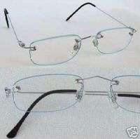 ZiZi Ultra Slim Rimless Reading Glasses BLUE EYES +1.50  