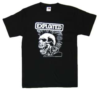 The EXPLOITED Skull OLD School UK Street Punk T Shirt  