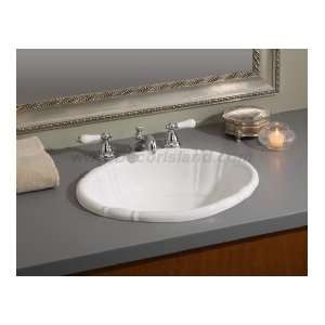  Cheviot 1514BIS 20x15 Oval Flutted Drop In Lavatory Sink 