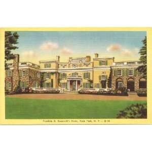 1940s Vintage Postcard Franklin D. Roosevelt Home   Hyde Park New York