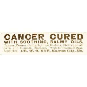   Oils Remedy Cancer Cure Vintage   Original Print Ad
