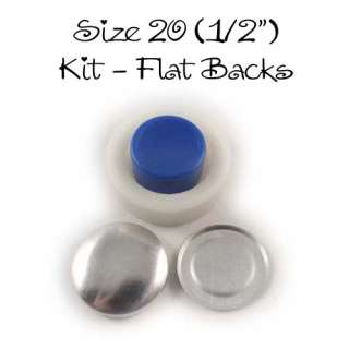 Cover Covered Buttons Kit Size 20 (1/2   12mm) FLAT BACKS + Inst 
