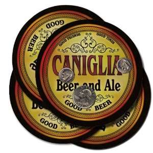  CANIGLIA Family Name Beer & Ale Coasters 