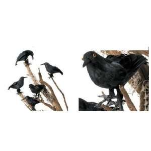    SET OF FIVE BABY CROWS HALLOWEEN DECORATION 