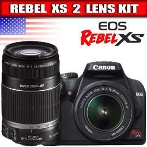  Canon Rebel XS 10.1MP Digital SLR Camera with EF S 18 55mm 