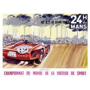 24 Hours le Mans Ferrari, c.1961 Giclee Poster Print 