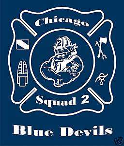 OFFICIAL CHICAGO FIRE DEPARTMENT SQUAD 2 T SHIRT  