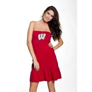  Ladies Strapless Dress with Ruffle S