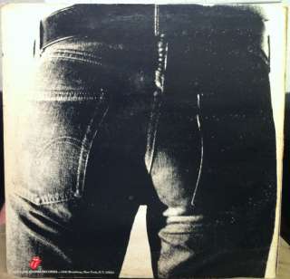 THE ROLLING STONES sticky fingers VG++ LP 1971 Andy Warhol Zipper COC 