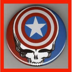  Captain America Grateful Dead 2.25 Inch Magnet Everything 