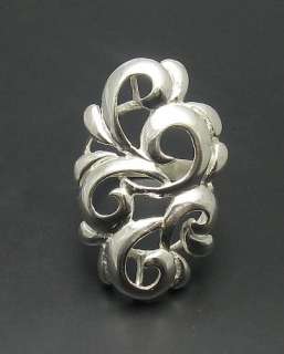 STYLISH LONG STERLING SILVER RING 925 NEW SIZE 4  10  