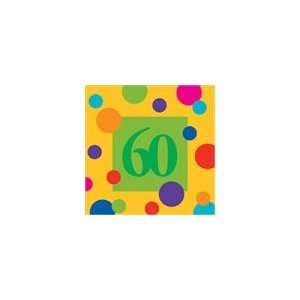  60 Birthday Stripes Lunch Napkins