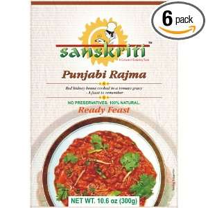 Sanskriti Punjabi Rajma, 10.6 Ounce (Pack of 6)  Grocery 