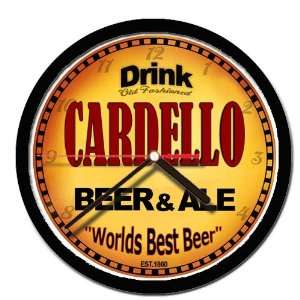  CARDELLO beer and ale cerveza wall clock 