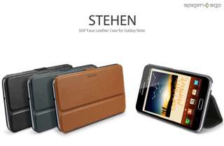   Galaxy Note Leather Case Stehen Series   Brown 8809342113100  