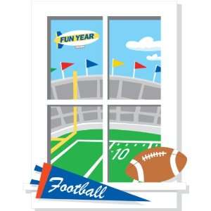   RMK1710SLM Game Day Football Peel and Stick Window
