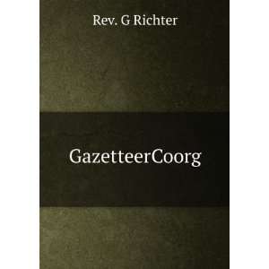 GazetteerCoorg Rev. G Richter Books