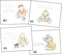 Personalized Belly Button Baby Note Cards Stationery  