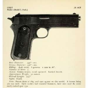  1948 Print .38 ACP Colt Model L Pocket Pistol 