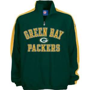  Green Bay Packers Green/Gold Stelter 1/4 Zip Fleece Jacket 