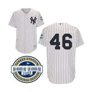 New York Yankees Authentic Andy Pettitte Home Jersey w/2009 Inaugural 