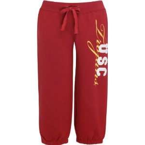  USC Trojans Womens Crimson French Terry Capri Pants 