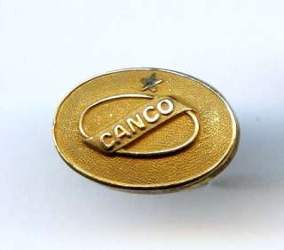 Vintage CANCO American Can Company Yellow GF Service Award Tie Tac Pin 