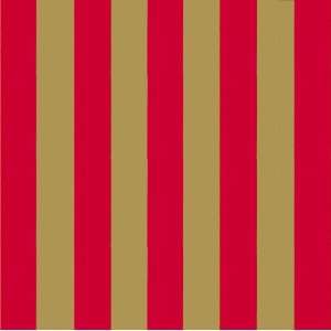  Caspari Ribbon Stripes 9 Foot Wrapping Paper Roll, Red 