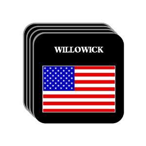  US Flag   Willowick, Ohio (OH) Set of 4 Mini Mousepad 
