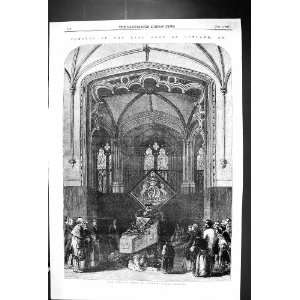  1857 Funeral Duke Rutland Lying in state Belvoir Castle 