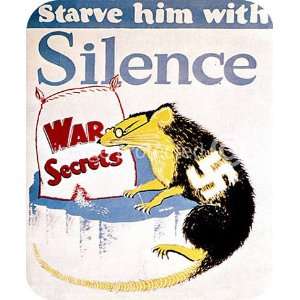  WWii British Military Starve Him With Silence MOUSE PAD 