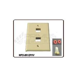  2 Port Wall Plate, 2.3/4(W) x 4.1/2 (H)  IVORY