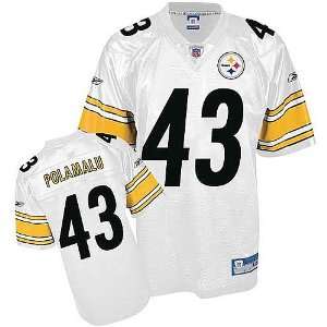  Pittsburgh Steelers Troy Polamalu White Replica Football 