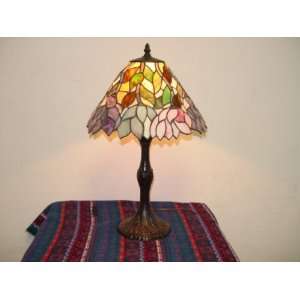  Stained Glass Lamp Cone Shape Flowers