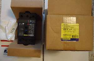 New in box Square D JDL36225 225A 3 P 600V breaker  