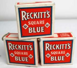   vintage / antique RECKITTS BLUE Square   SEALED MIB   EX++ / Wicca