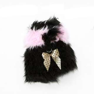   Apparel  Luxury Design Pink Black Long Pile Faux Fur Dress Coat  