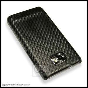 CARBON FIBRE BACK CASE COVER FOR SAMSUNG GALAXY S2 i9100 + FREE SCREEN 