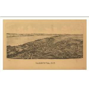  Historic Cazenovia, New York, c. 1890 (M) Panoramic Map 