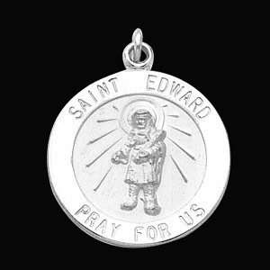  Sterling Silver St. Edward Medal 18.5mm Jewelry