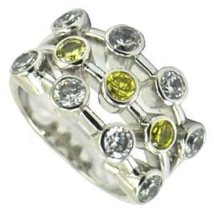  Citrine & CCZ Alternating Ring Jewelry
