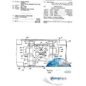    NEW Patent CD for VEHICLE TIE DOWN STRUCTURE 