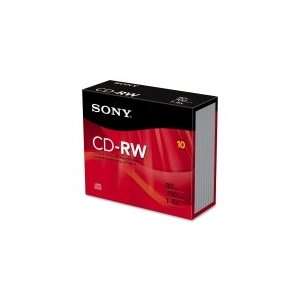  Sony 10CDRW700 CD Rewritable Media   CD RW   4x   700 MB 