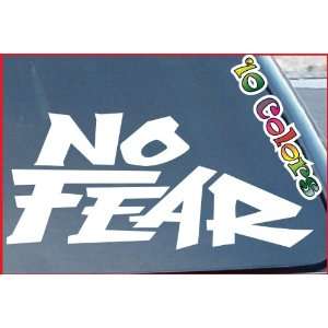  No Fear Car Window Stickers 7 Wide White 