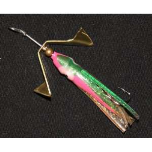  1/4 oz. Gold/Green/Pink Squidy Inline Spinner Bait Sports 