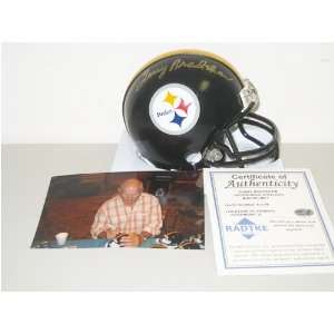  Terry Bradshaw Autographed Steelers Mini Helmet Sports 